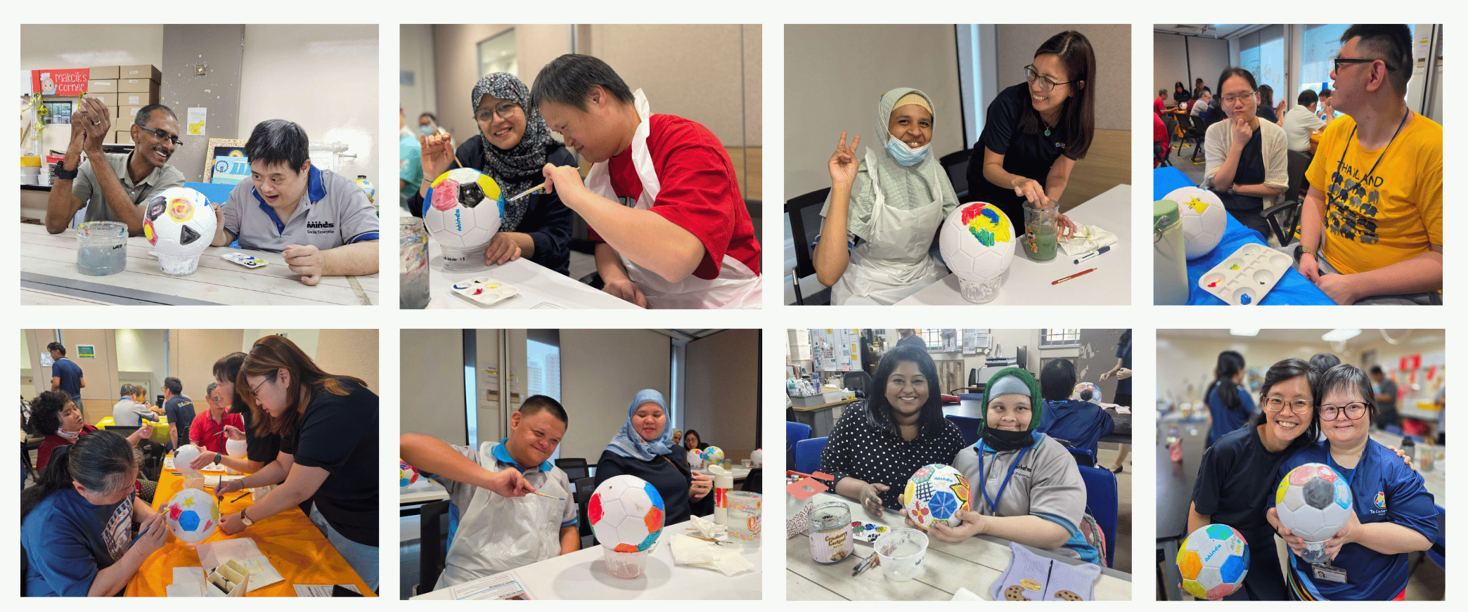 Photo collage of volunteer time at MINDs